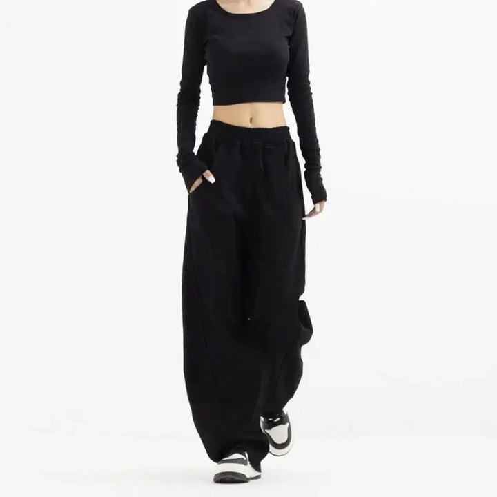 Light Tawny Loose Fit Banana Shape Sweatpants