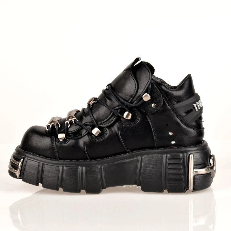Gothic Edge: Women’s Chunky Platform Sneakers