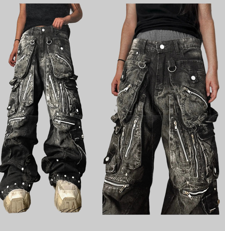 Unisex Gothic Cargo Baggy Jeans