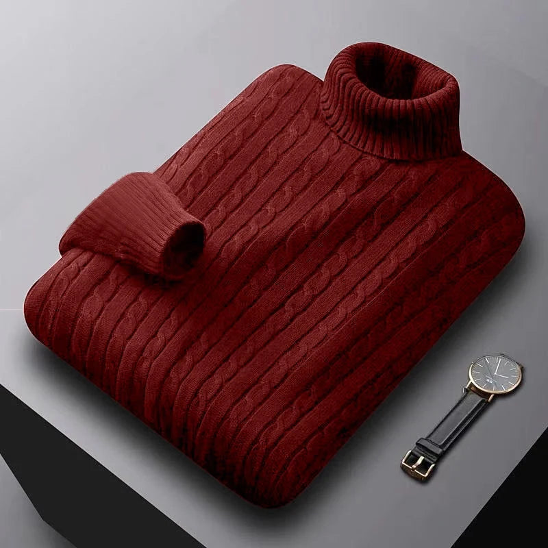 Warm Heavyweight  Knitted Turtleneck Sweater