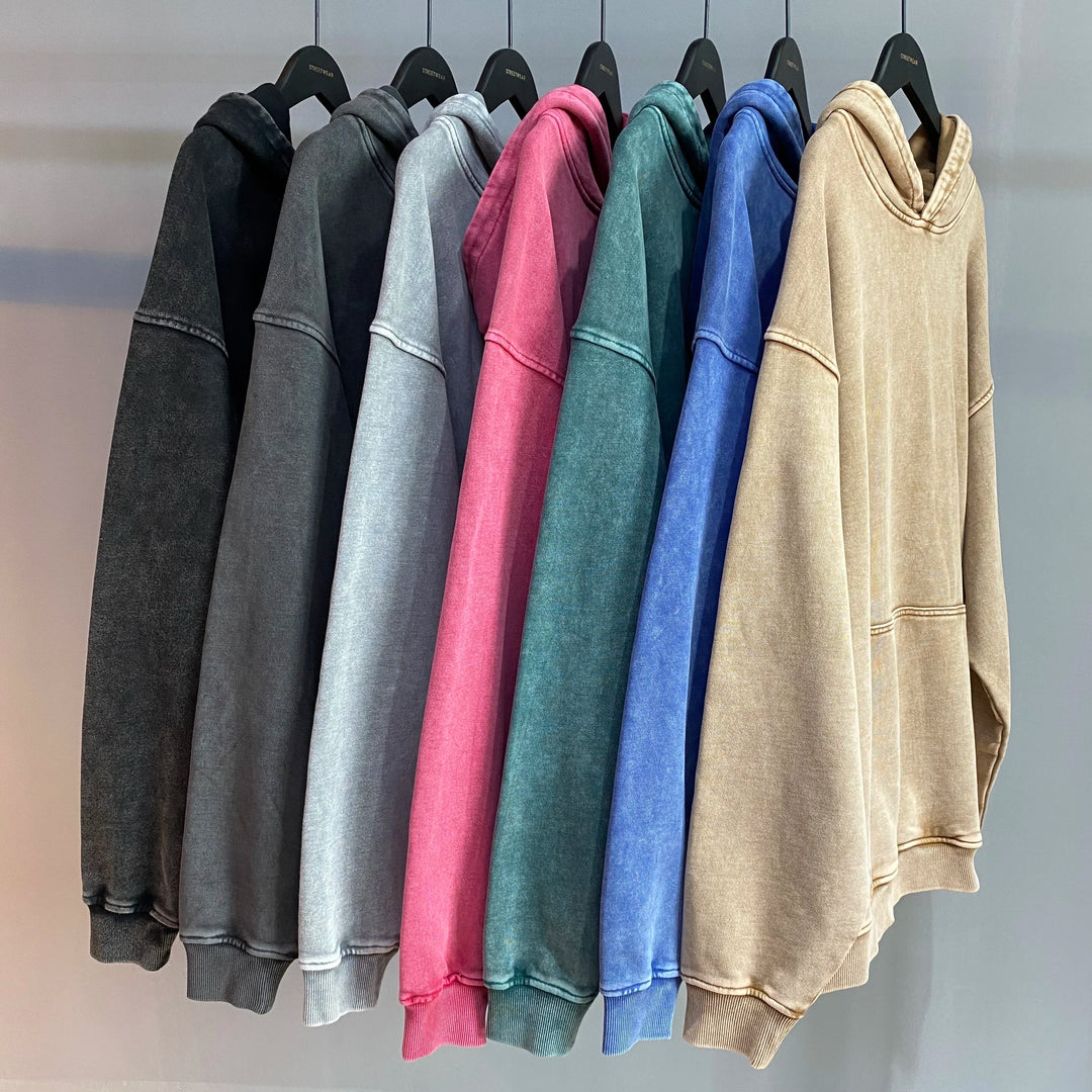 Retro Trending Washed Hoodies
