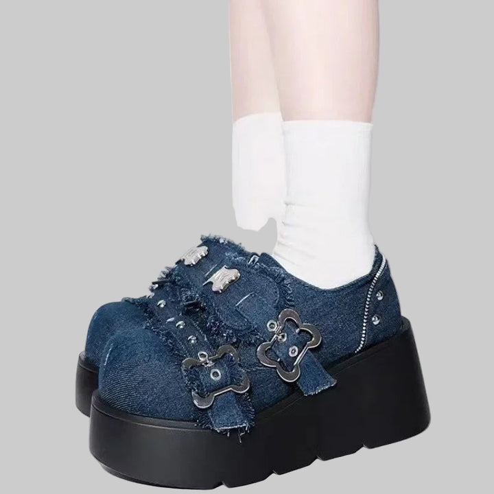 Punk Metal Chain Platform Boots