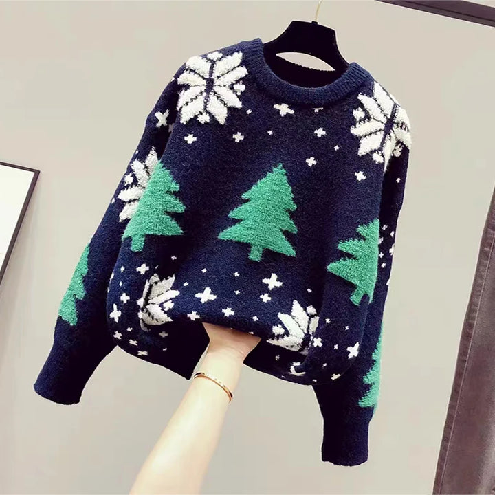 Christmas Tree Snow Knitted Christmas Sweater