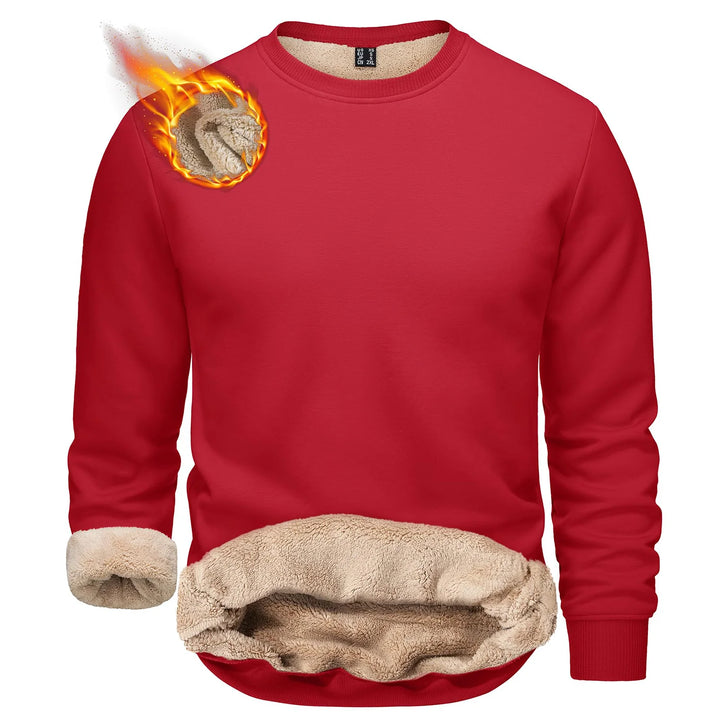Heavyweight Sherpa-Lined Fleece Crewneck Sweatshirt