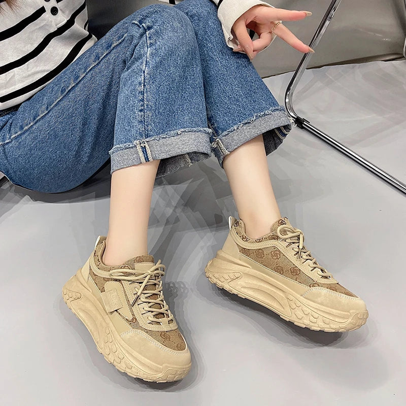 Elegant Luxury Designer Platform Sneakers