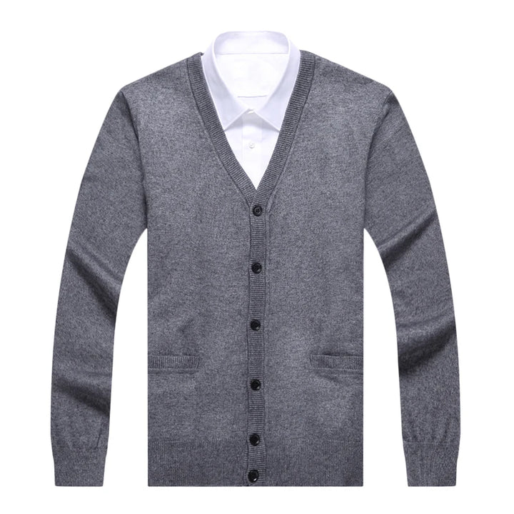 V-Neck Slim Fit British Style Cardigan Sweater