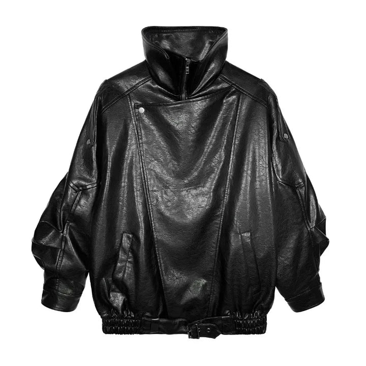 Luxury PU Moto Biker Leather Bomber Jacket