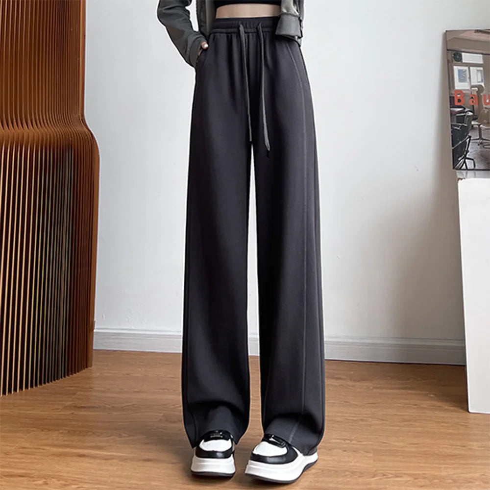 High-Waisted Casual Loose Fit Sweatpants