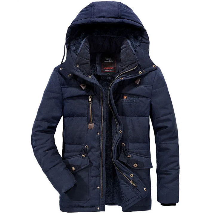 Thick Hooded Fleece Lined Military Winter Jacket