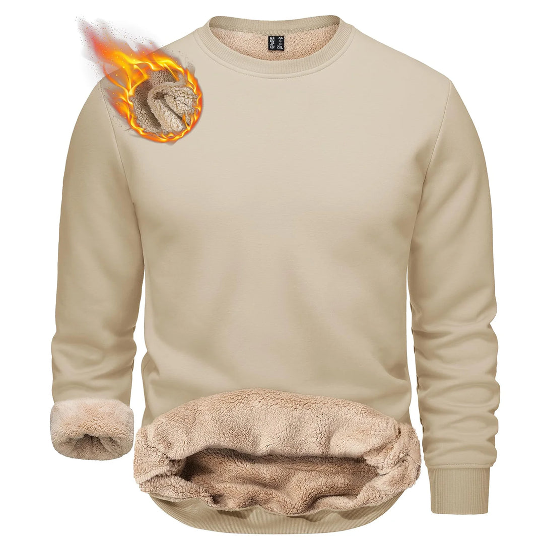 Heavyweight Sherpa-Lined Fleece Crewneck Sweatshirt