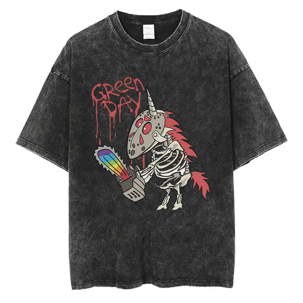 Washed Vintage Punk Green Day Tour 2025 Tees