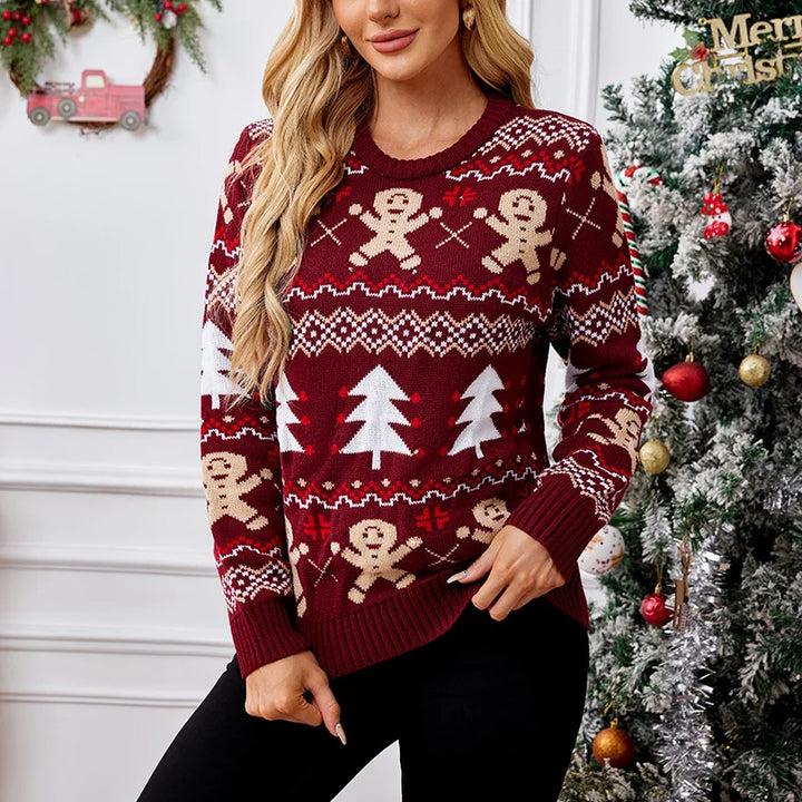 Jacquard Print Full Sleeve Soft Knit Christmas Sweater