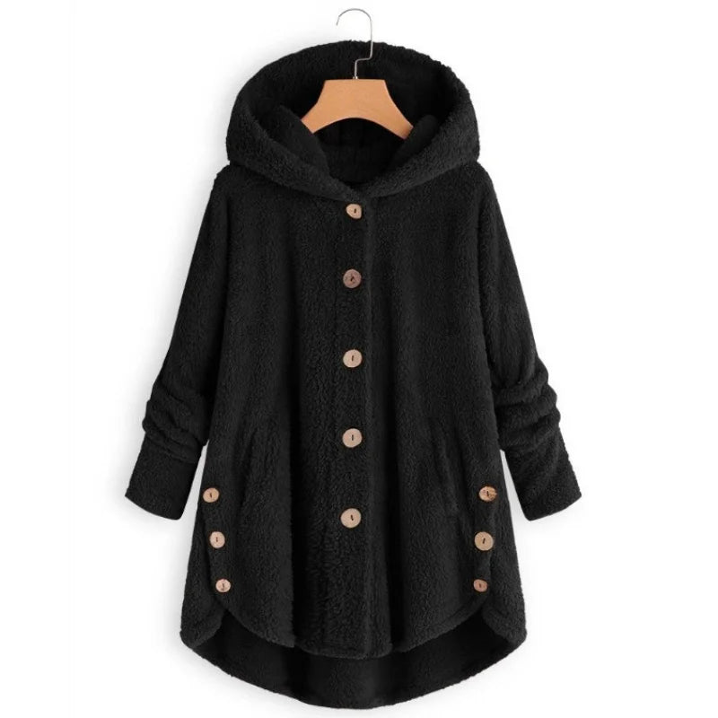 Trendy Hooded Plush Cozy Teddy Bear Jacket