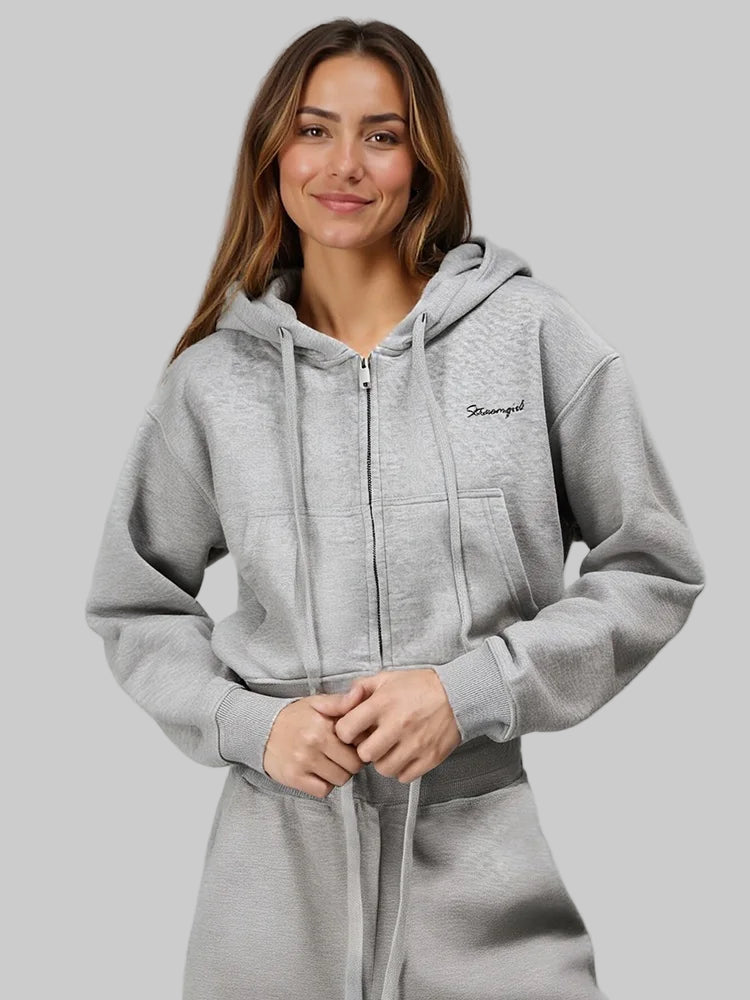 2-Piece Velvet Fleece Sweatsuit Set