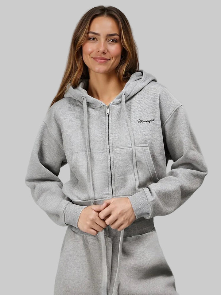 2-Piece Velvet Fleece Sweatsuit Set