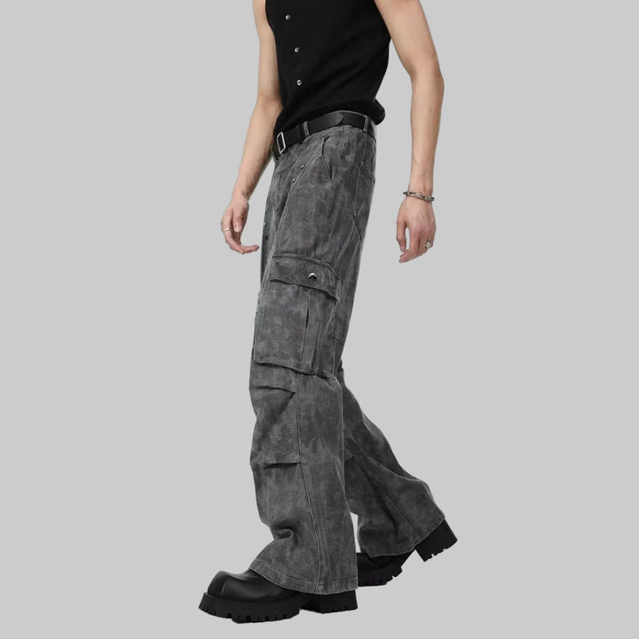 Trendy Retro Multi-Pocket Jeans