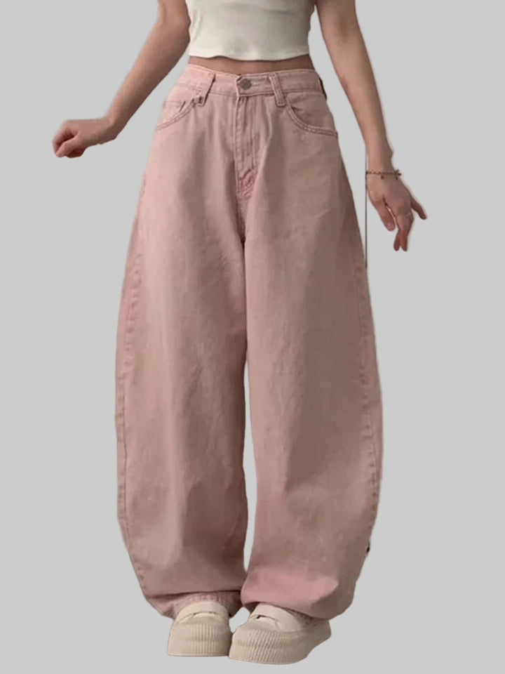 High-Waist Loose Fit Banana Pants