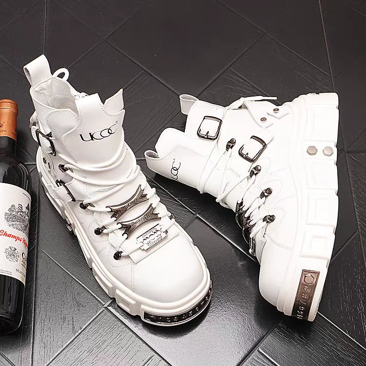 Metal Decoration Rivet Punk Leather boots