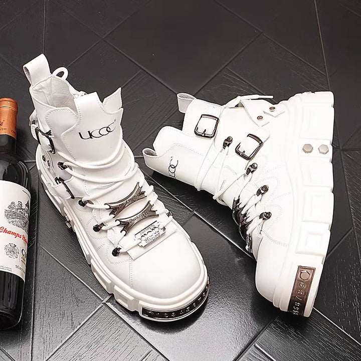 Metal Decoration Rivet Punk Leather boots