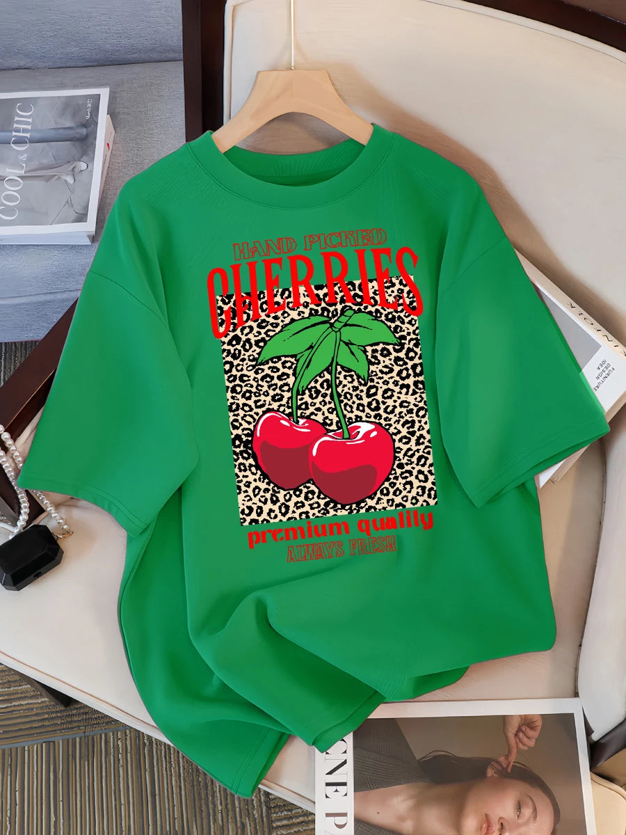 Freshly Handpicked Cherry Print T-Shirt