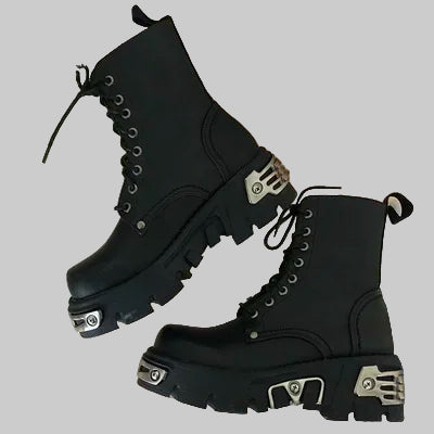 Punk Style Platform Ankle Boots