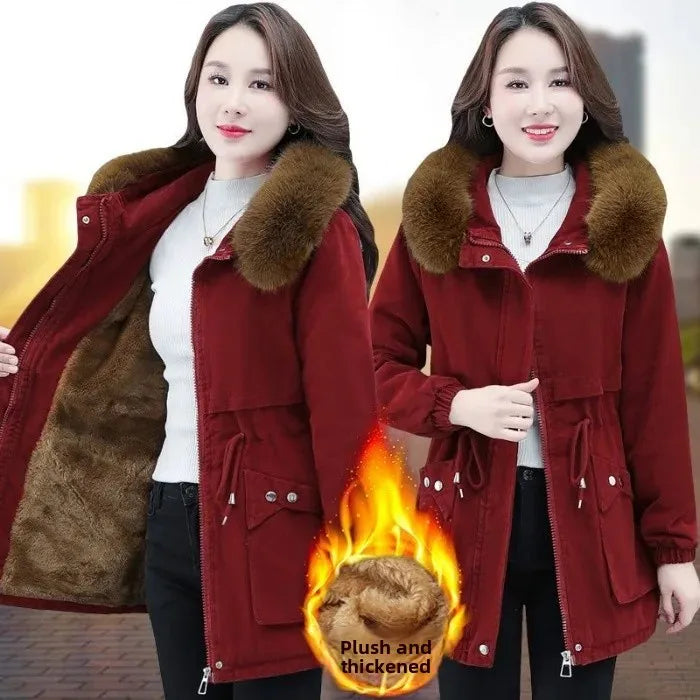 Short cotton Fleece lining winter Jacket