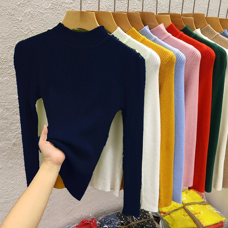 Classic Mock-Neck Pullover Sweater