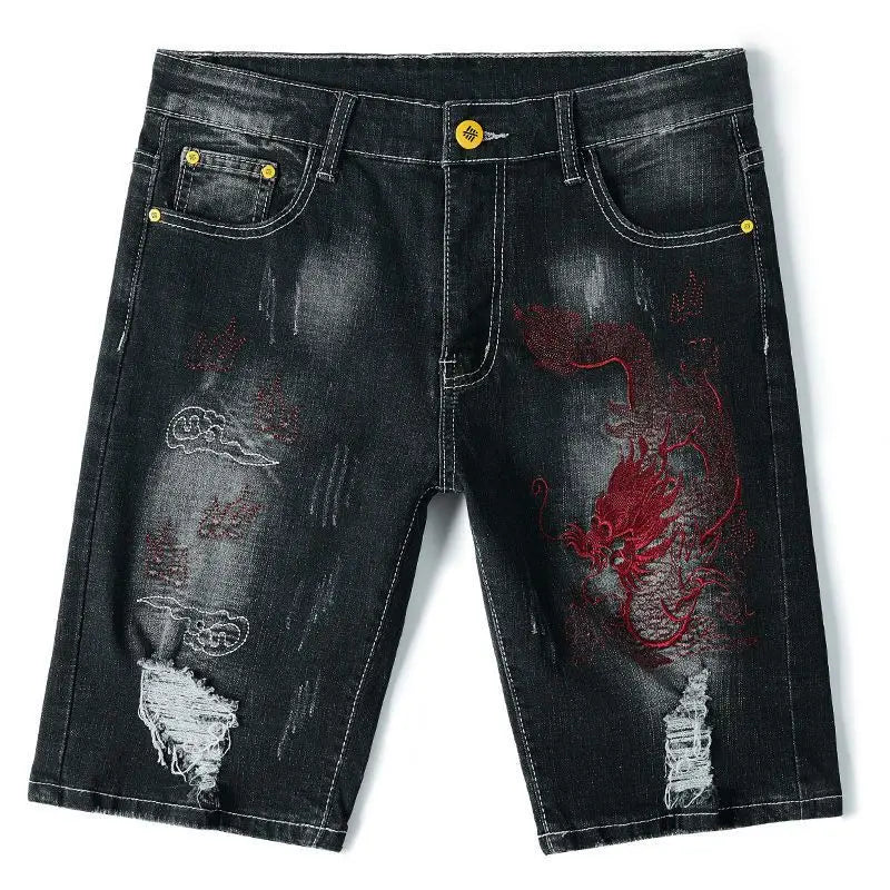 Classic Embroidered Denim Shorts