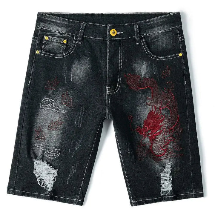 Classic Embroidered Denim Shorts