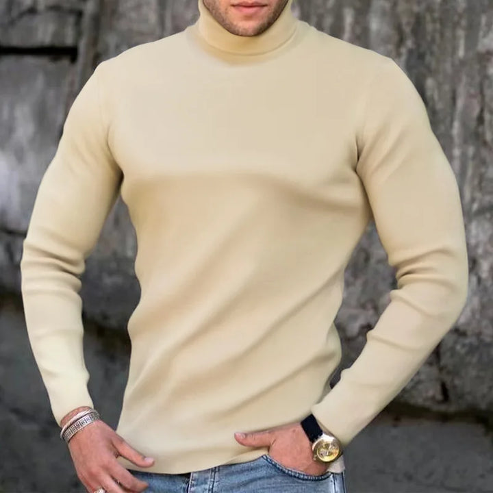 Casual Slim Fit High Collar Turtleneck Pullover