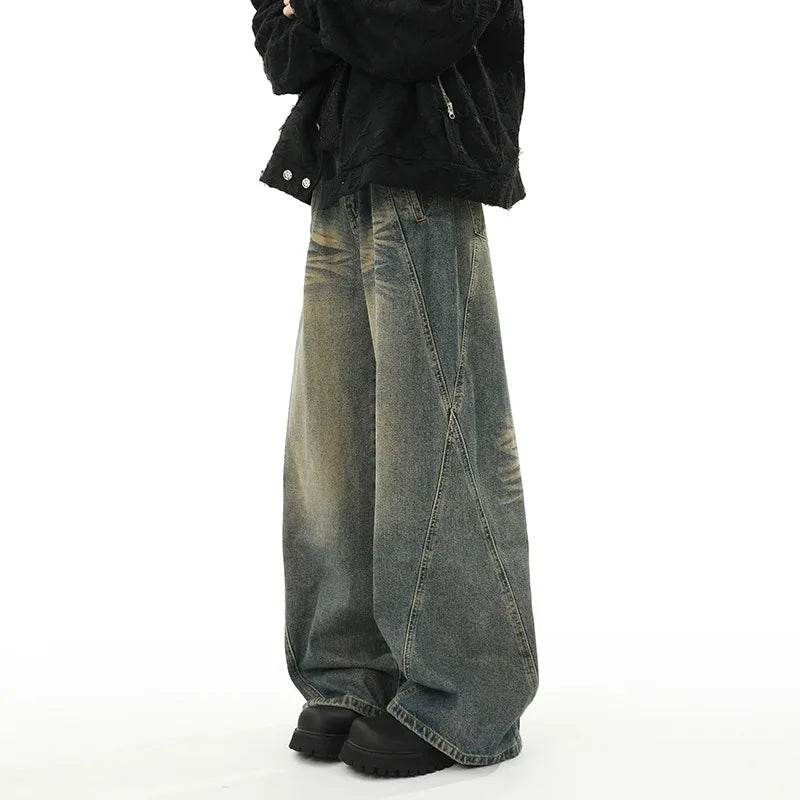 Y2K Streetwear Baggy Flared Cargo Jeans