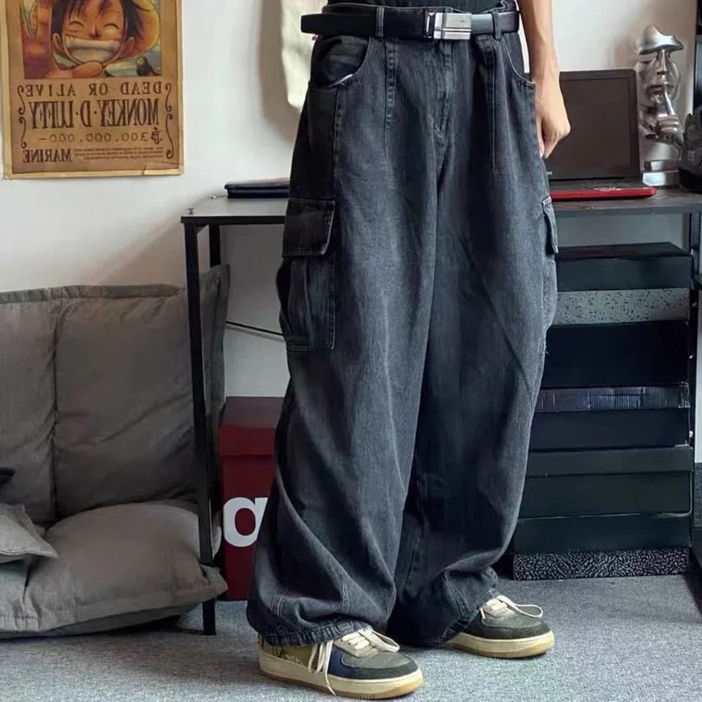 Oversized Hip Hop Style Cargo Baggy Jeans