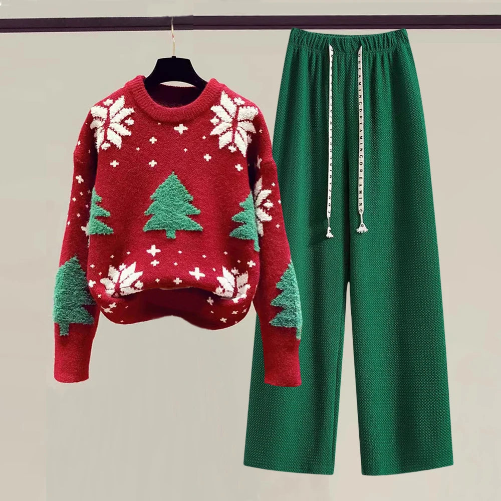 Christmas Tree Snow Knitted Christmas Sweater