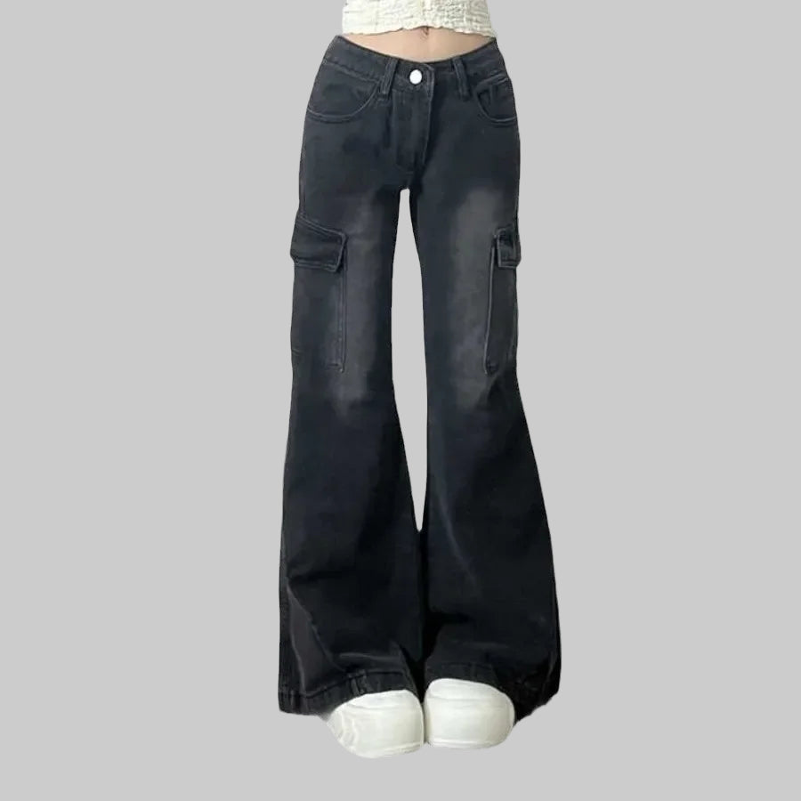 Chic Low-Waist Micro Flared Denim Jeans