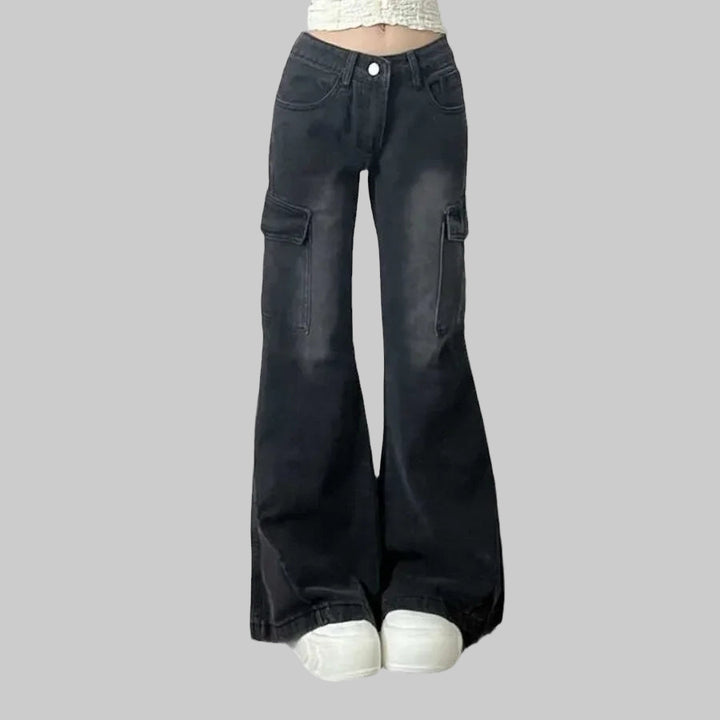 Chic Low-Waist Micro Flared Denim Jeans