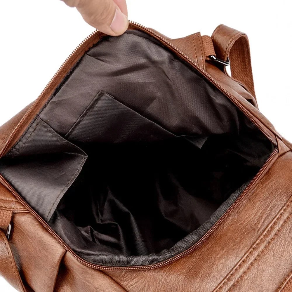 Anti-Theft Vintage Leather Fashion Backpack