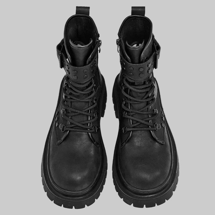 Retro British Style Unisex Tooling Motorcycle Boots