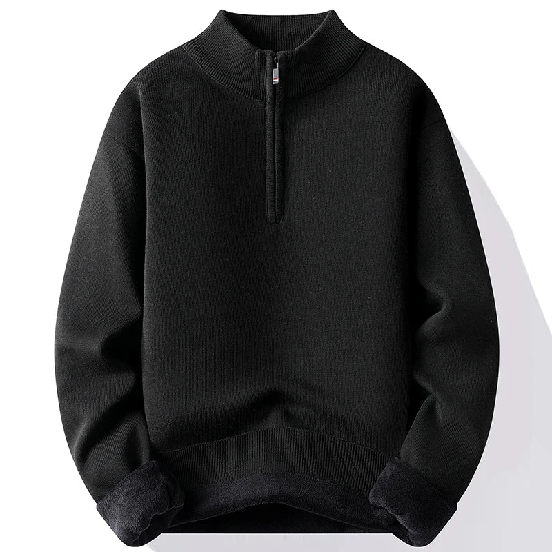 Thermal Half-Zip Pullover Sweater