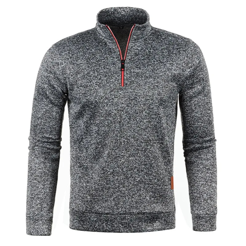 Half-Zipper Long Sleeve Turtleneck Pullover