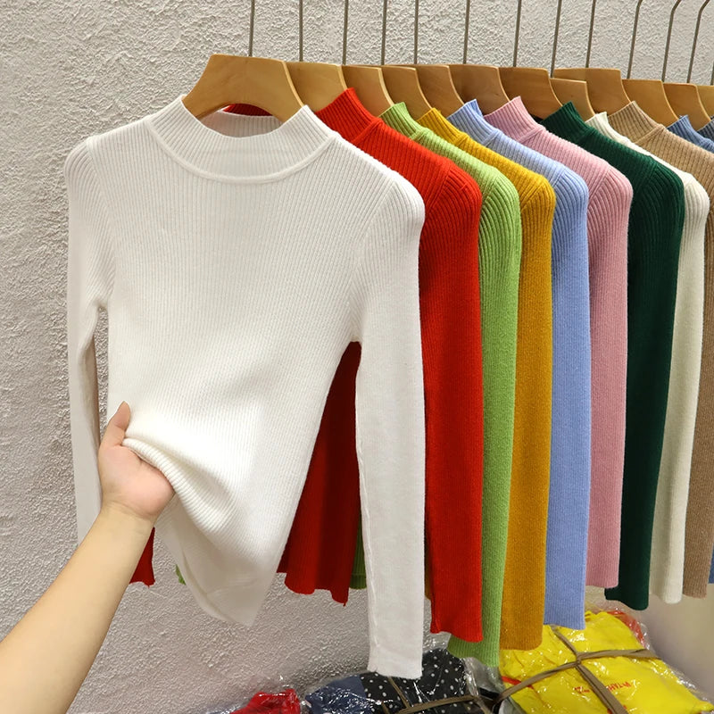 Classic Mock-Neck Pullover Sweater