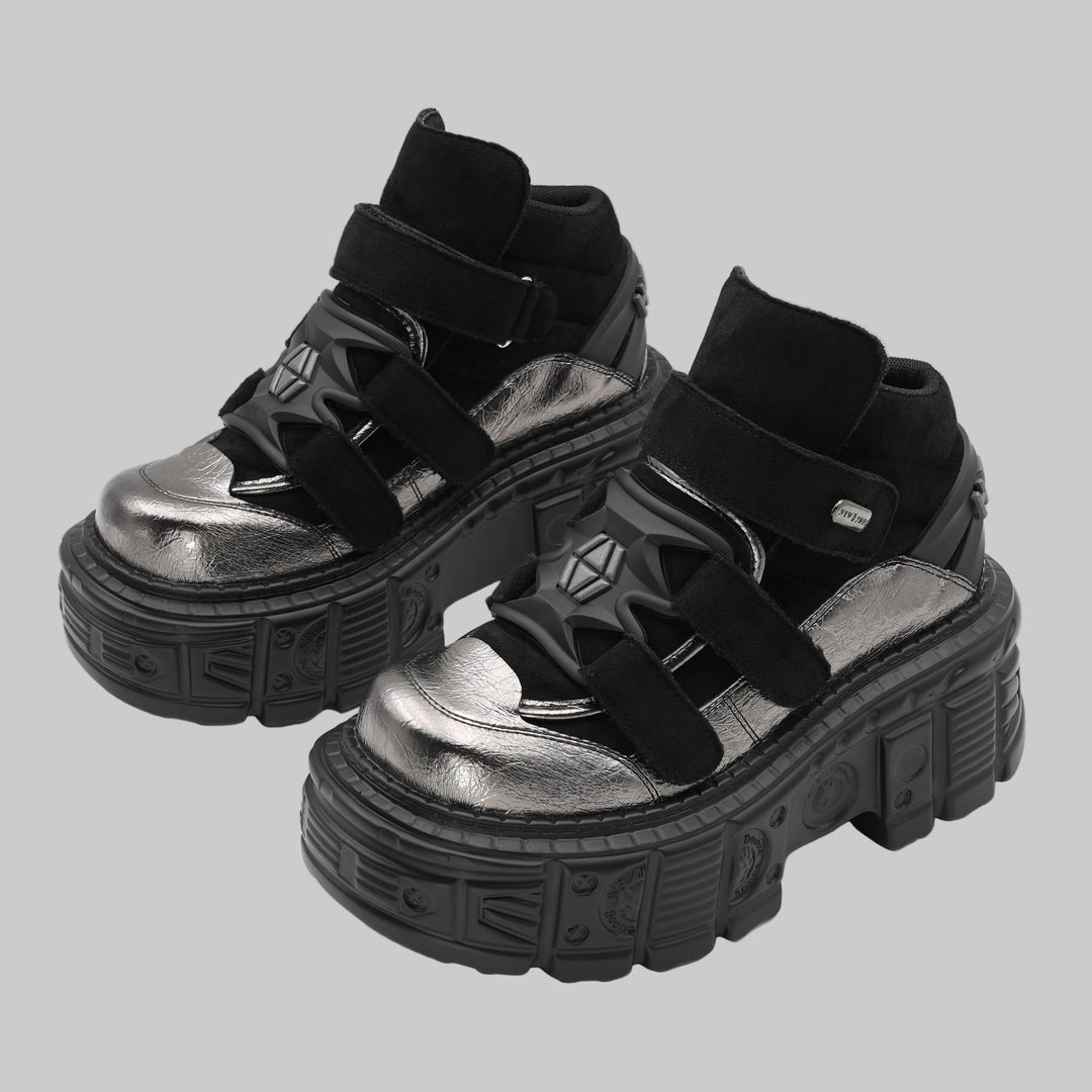 Punk Style Lace-up Rock Boots