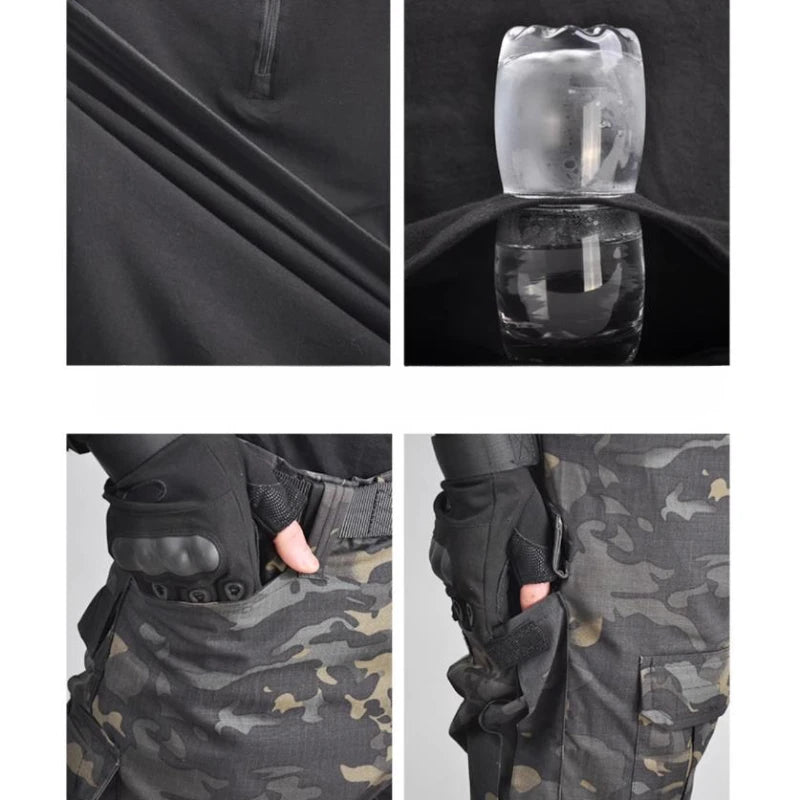 Tactical Lightweight Quick-Dry Camo Combat Training Set