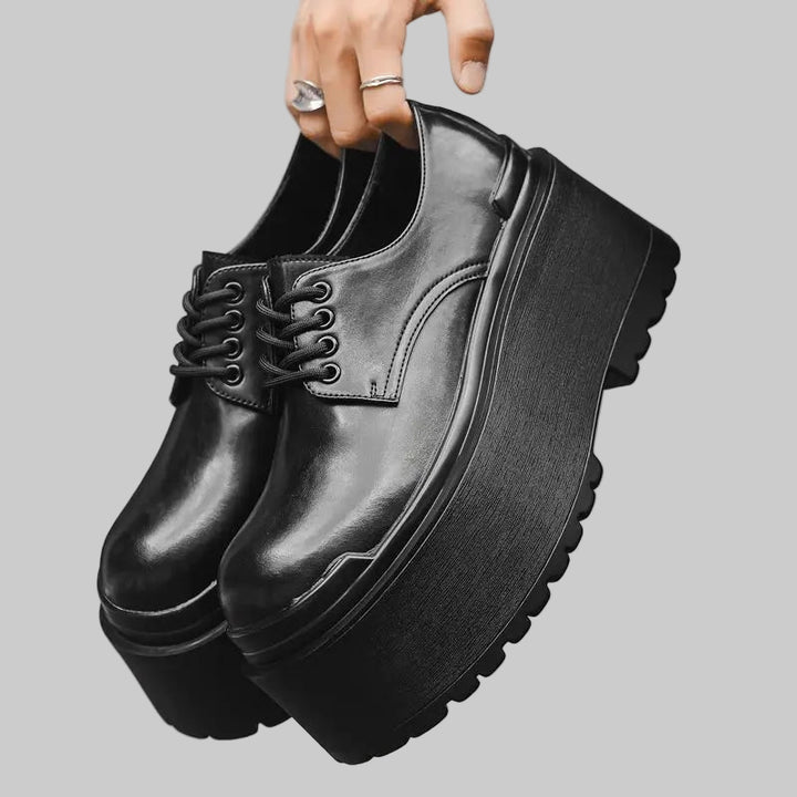 Big Head Leather Casual Derby Shoes