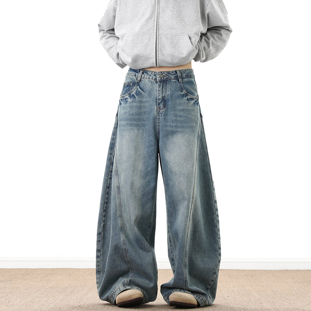 Wide-Leg Denim Loose Jeans