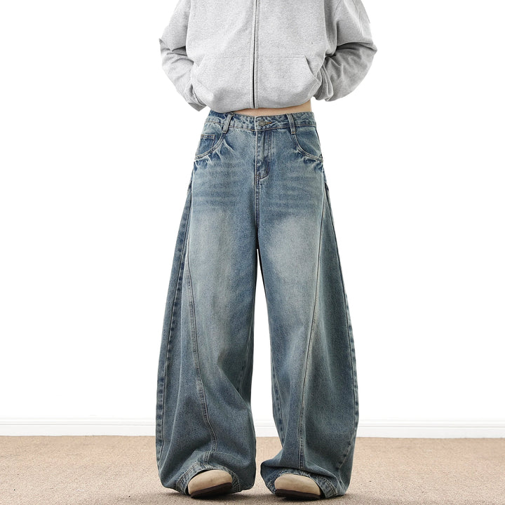 Wide-Leg Denim Loose Jeans