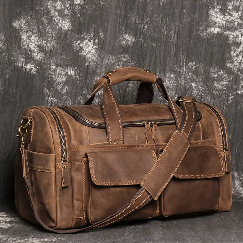Genuine Leather Crazy Horse Travel Luggage