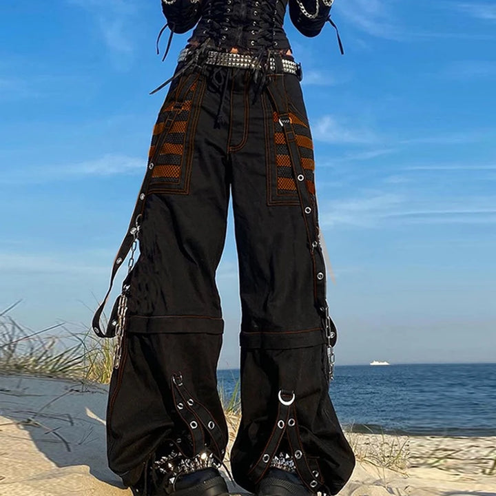 Punk Gothic Y2k Wide Leg Denim Pants