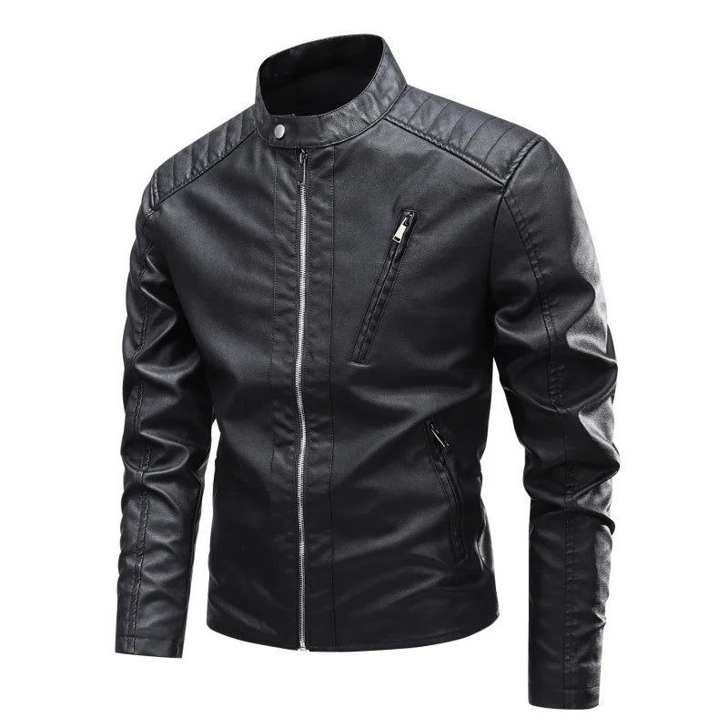 Slim Fit Leather Trendy Motorcycle Jacket