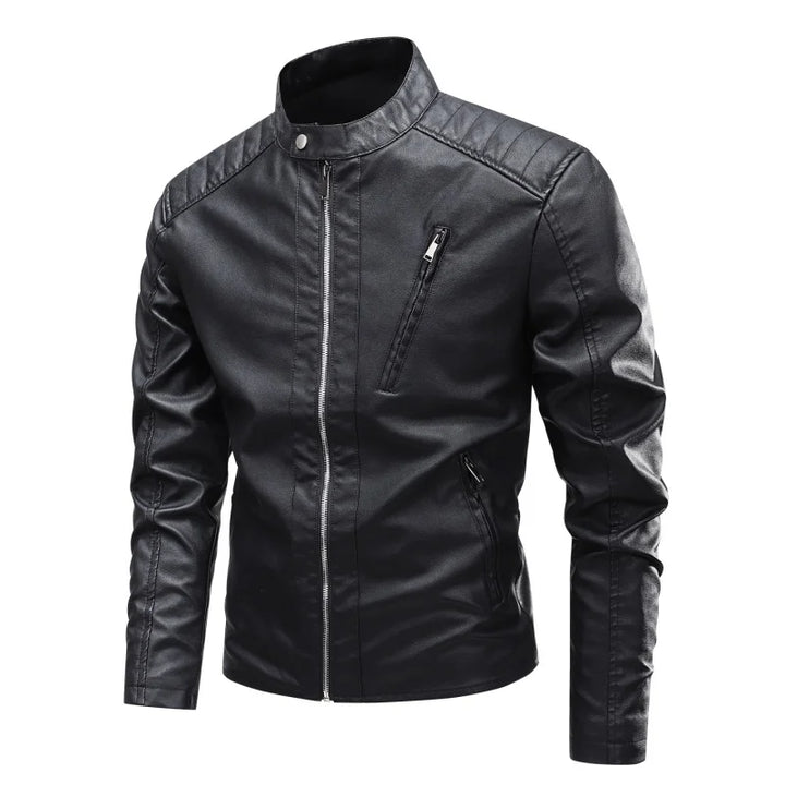 Slim Fit Leather Trendy Motorcycle Jacket