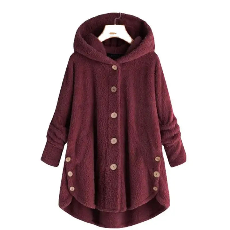 Trendy Hooded Plush Cozy Teddy Bear Jacket